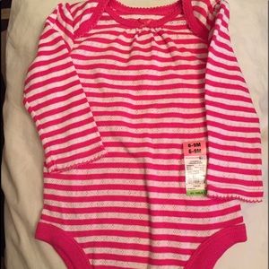 NWT Garanimals bodysuit, pink/white stripes